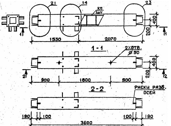 Колонна 4КС 36.36-1-с Серия 1.020.1-2с/89